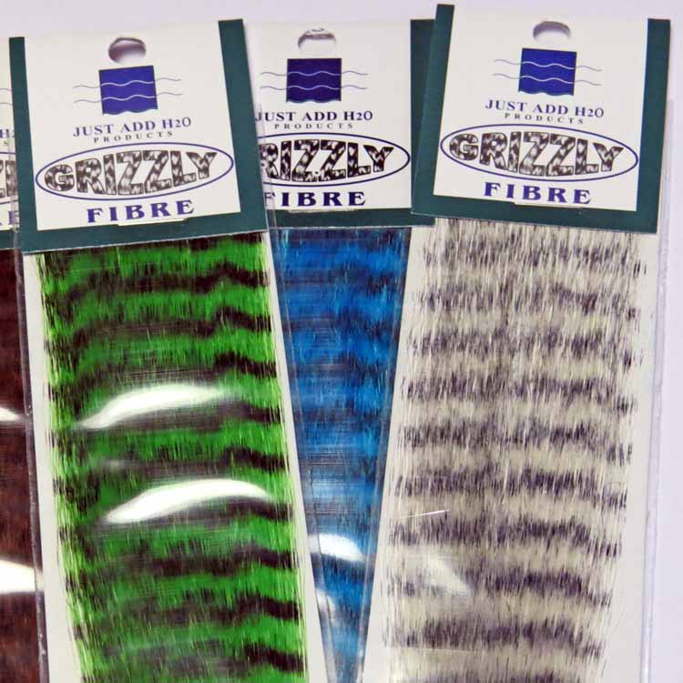NEW Just Add H20 Grizzly Fibre (Saltwater Fly Tying)